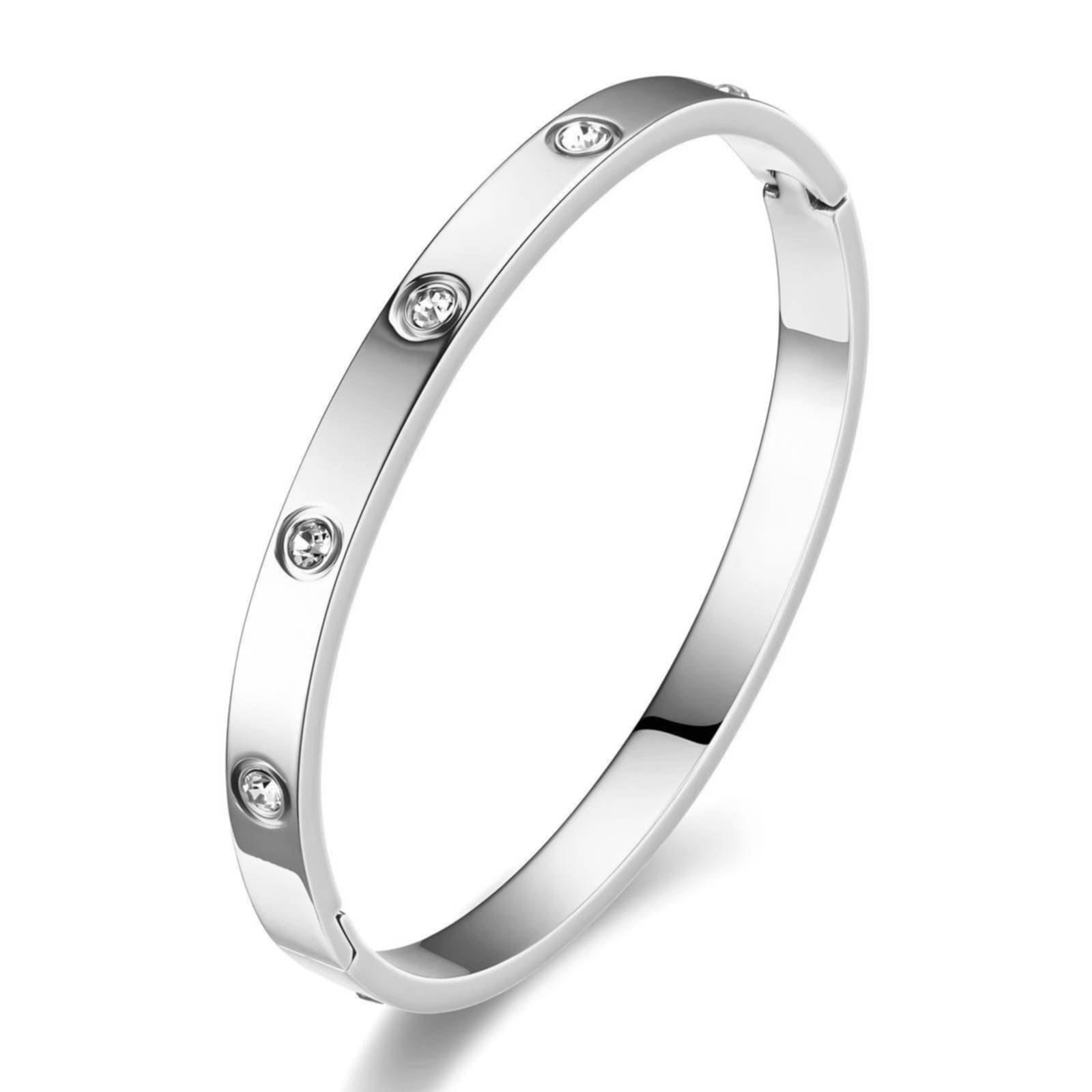 Silver Cubic Zirconia Bangle