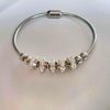 Cubic Zirconia Bead Bracelet with Magnetic Clasp