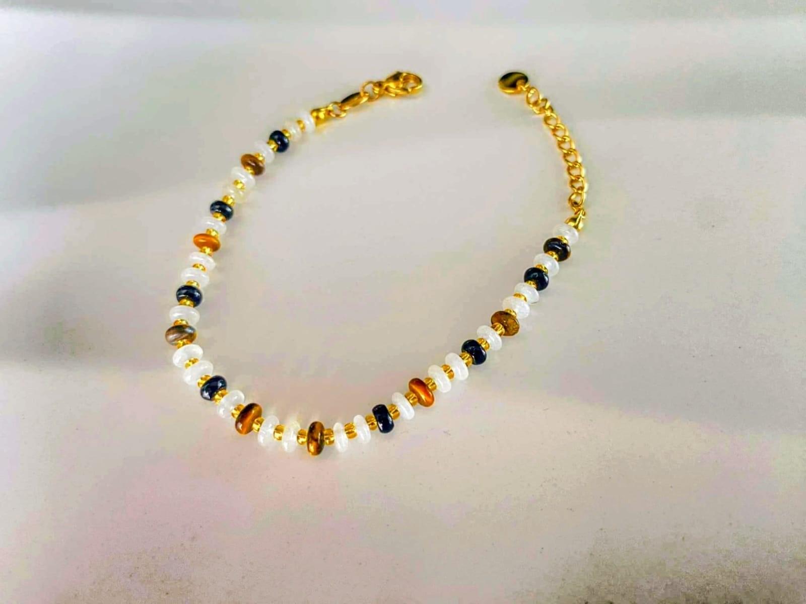 18k Gold PVD Bohemian Natural Stone Bracelet
