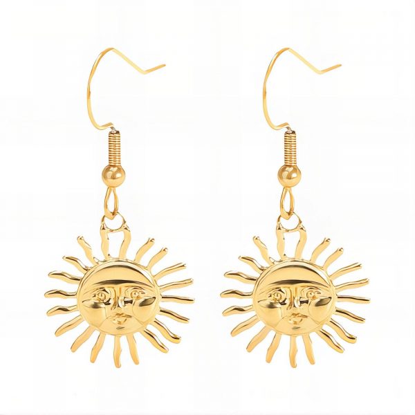 18k Gold PVD Sun Drop Earring