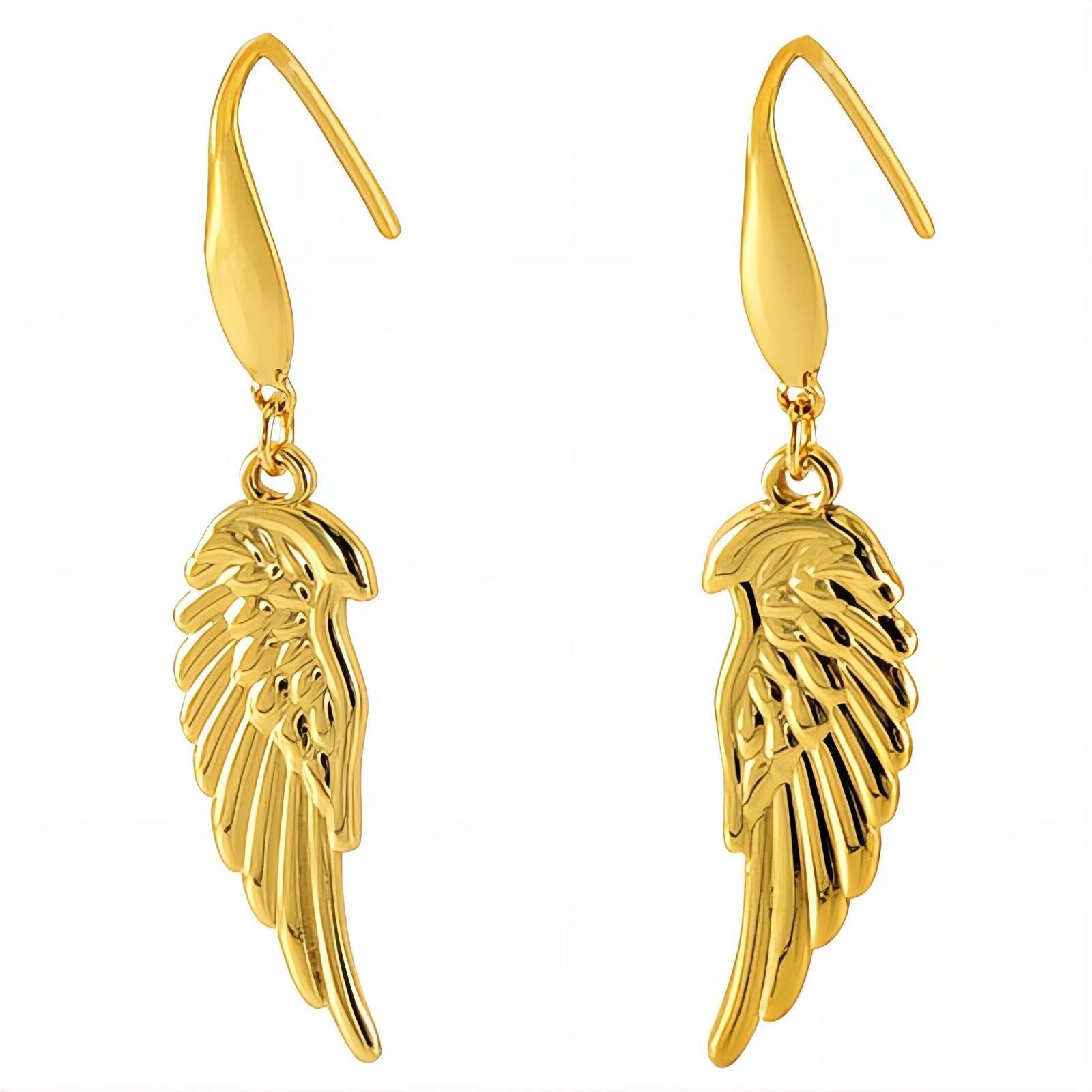 18k Gold PVD Wing Earring