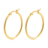 18k Gold PVD Plain Medium Hoop Earring