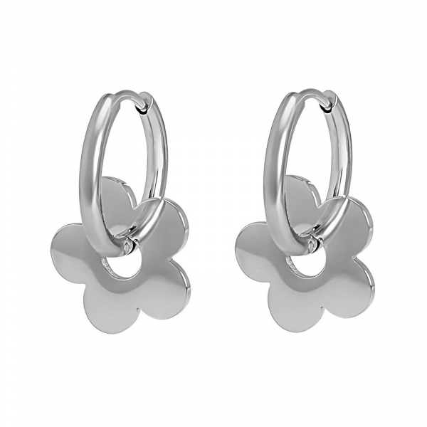Flower Hoop Earring