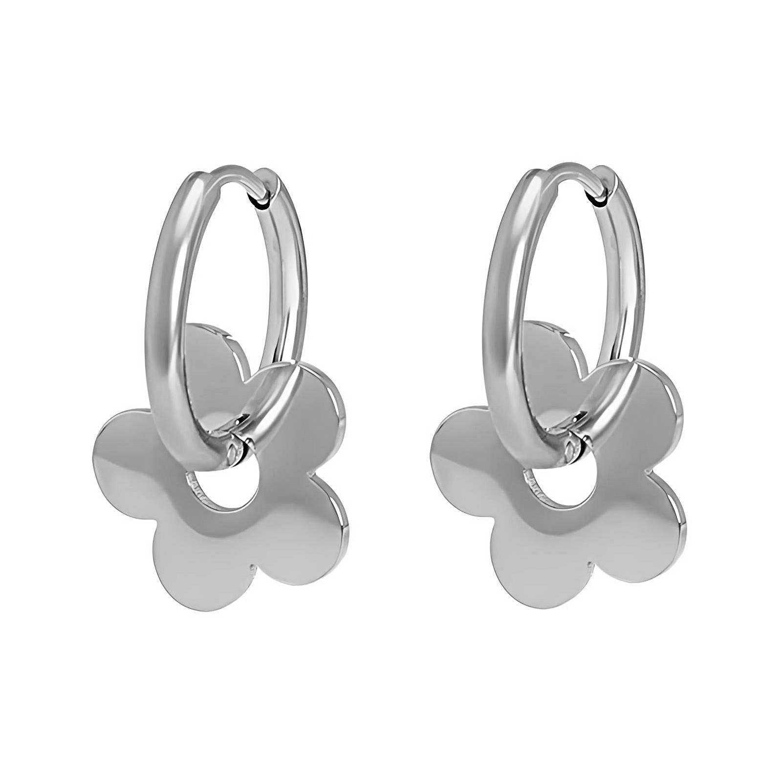 Flower Hoop Earring