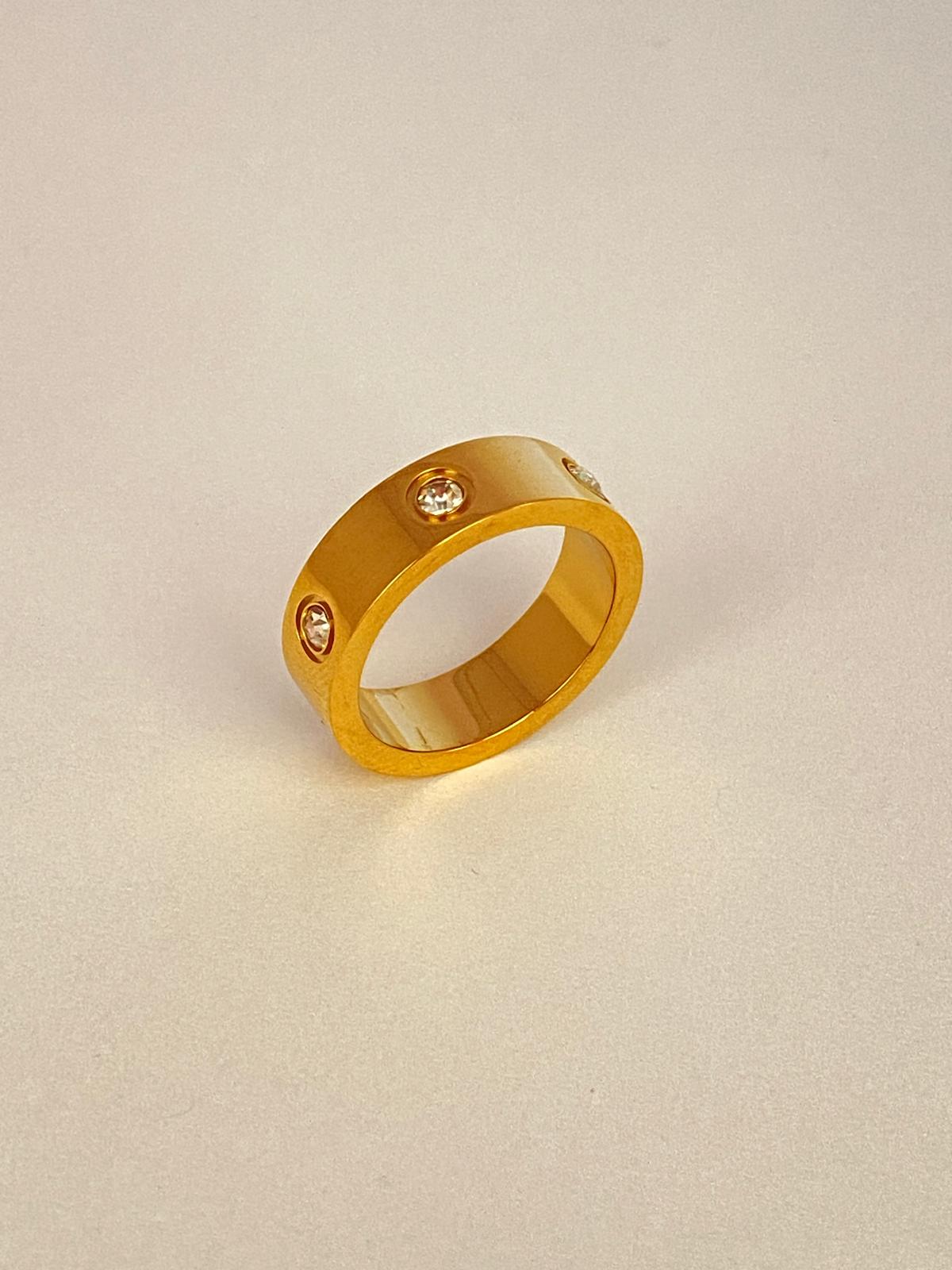 CZ Eternity Ring in tarnish-free waterproof stainless steel – alternate view