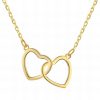 18k gold PVD Linked Hearts Necklace