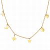 18k gold PVD Sun Moon & Star Necklace