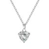 Silver Cubic Zirconia Heart Pendant Necklace