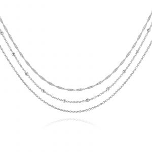 Triple layered Stainless steel Necklace