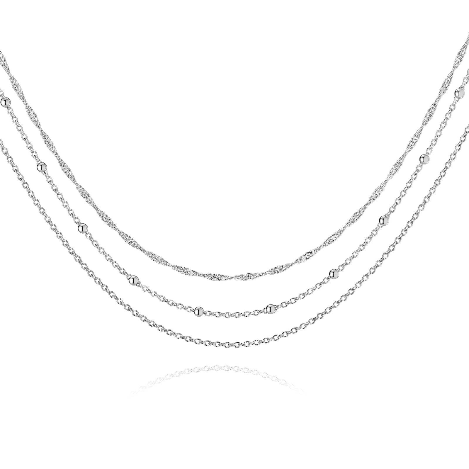 Triple layered Stainless steel Necklace
