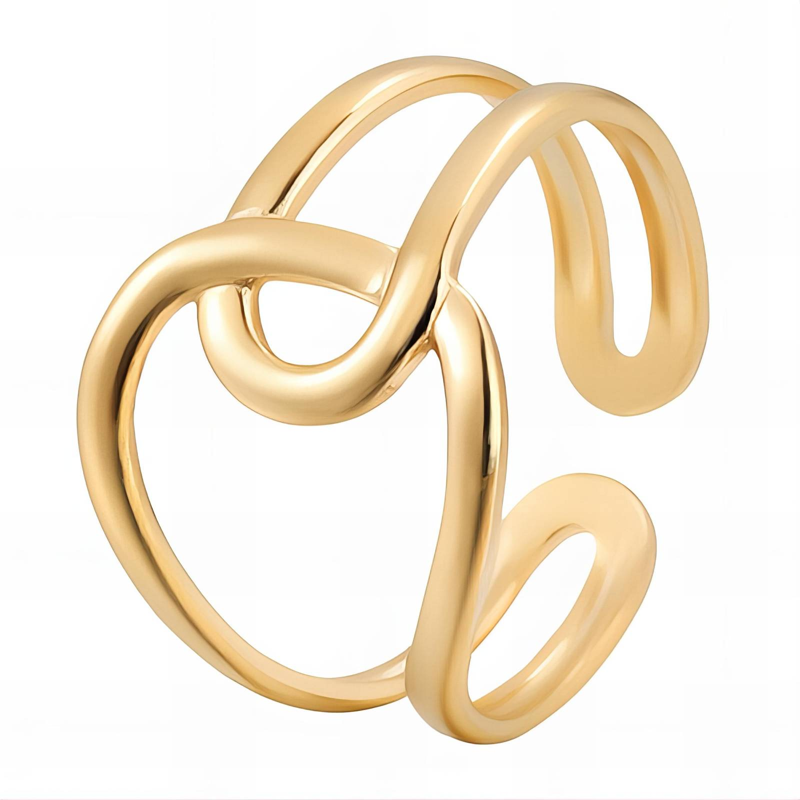 18k Gold PVD Adjustable Wrap Around Ring