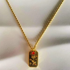 18k Gold Tarot necklace