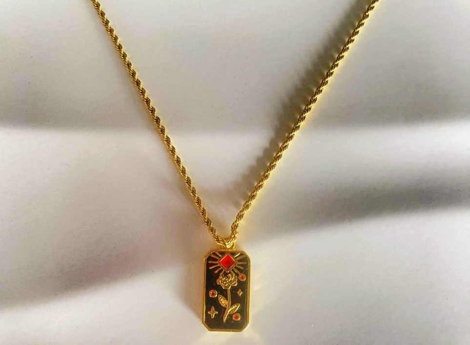 18k Gold Tarot necklace