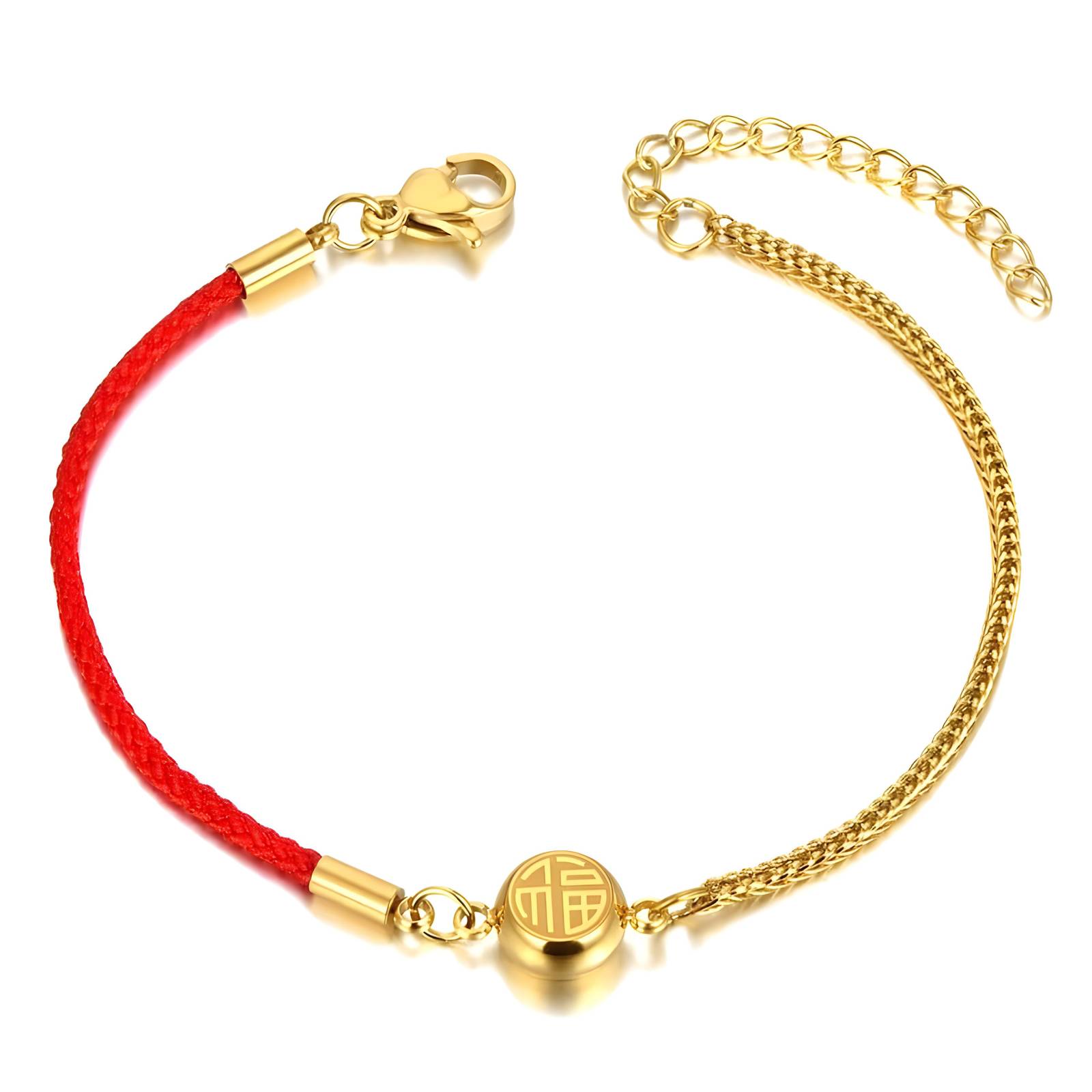 Red and Gold Zen Bracelet