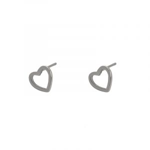 Open Heart Stud Earrings