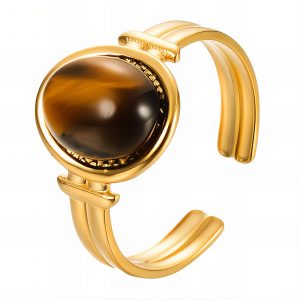 Natural Stone Adjustable Ring