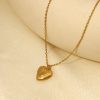 Golden Heart Locket Necklace in tarnish-free 18k gold PVD stainless steel