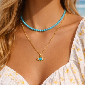 Turquoise Ocean Eye Necklace