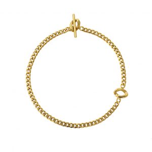 The Golden Toggle Bracelet in tarnish-free 18k gold PVD stainless steel – alternate view