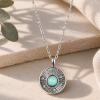 Ocean Tide Pendant Necklace in tarnish-free waterproof stainless steel