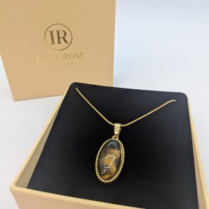 Nala Tiger Eye Pendant Necklace