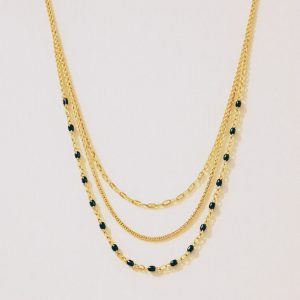 Triple Enamel Layer Necklace