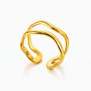 Golden Curve Ring